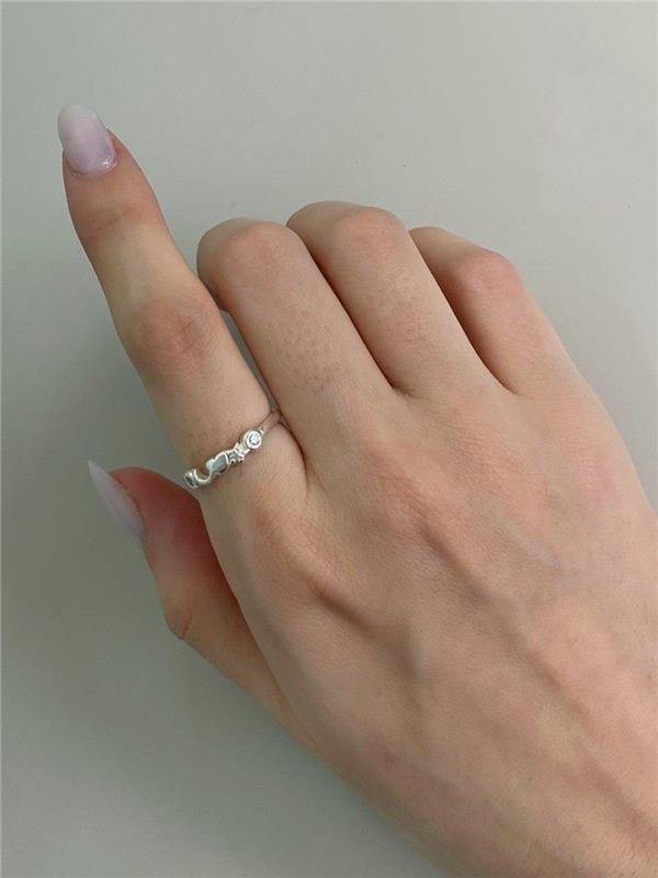 ANELCOM DETALHE DE LUA/CORAÇÃO/ESTRELA, PRATA 925