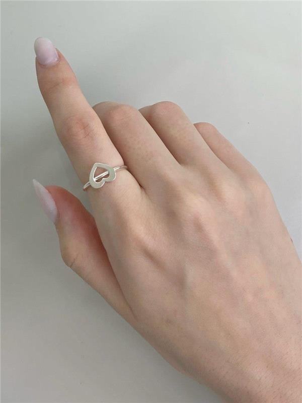 ANEL CORAÇÃO ACHATADO