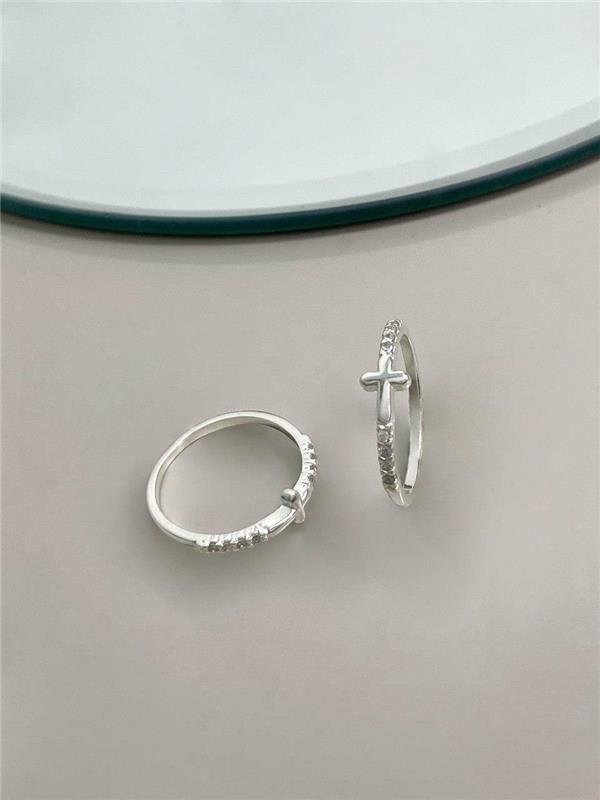 ANEL MINI CRUZ COM ZIRCÔNIA