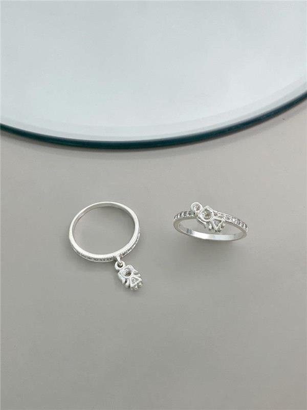 ANEL PINGENTE MENINA CRAVEJADO