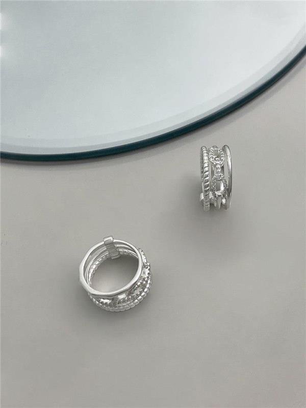 ANEL TRIPLO ELO COM ZIRCÔNIA