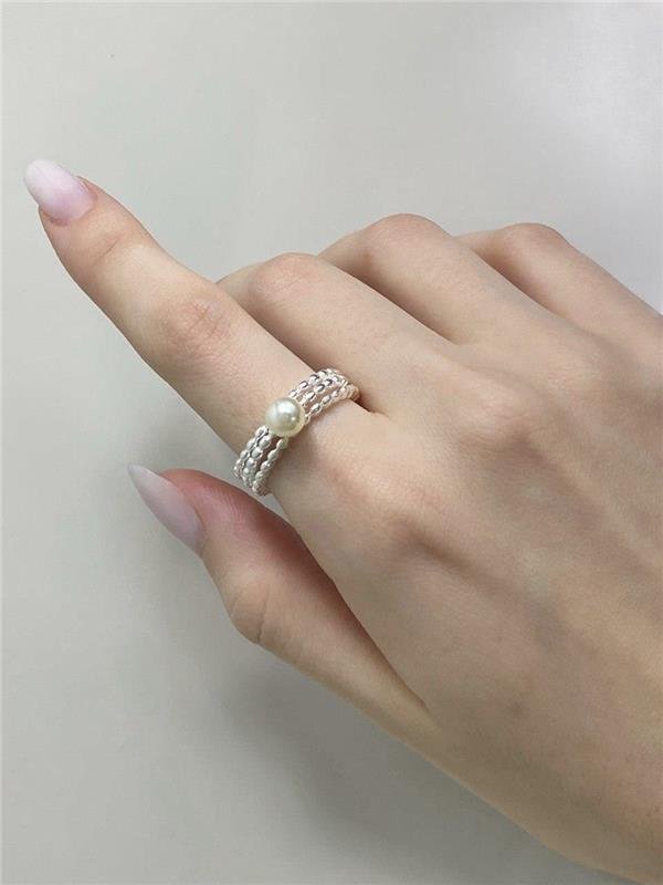 ANEL TRIPLO COM PÉROLA