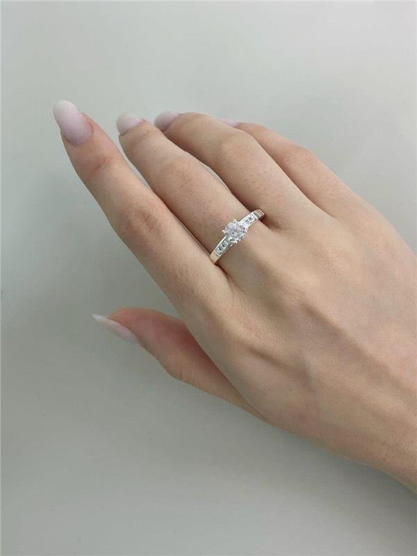 ANEL SOLITÁRIO C/DETALHE 5MM