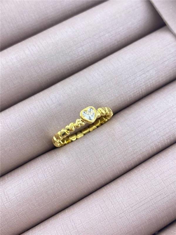 ANEL SOLITÁRIO ARO EM CORAÇÃO