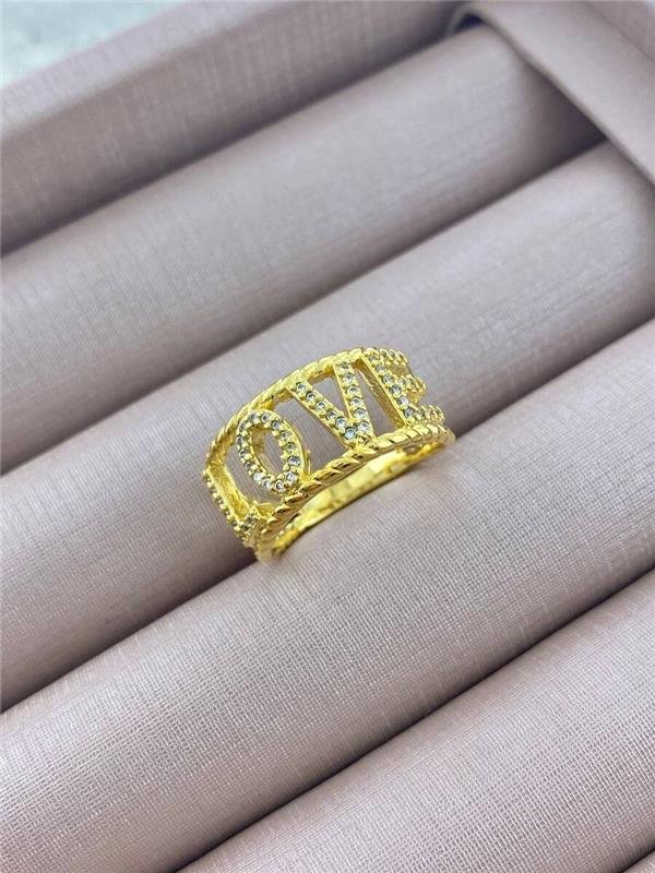 ANEL LARGO LOVE C/ZIRCÔNIA