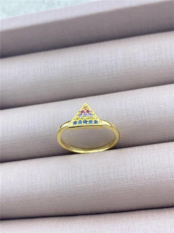 ANEL TRIÂNGULO MULTI COLOR 