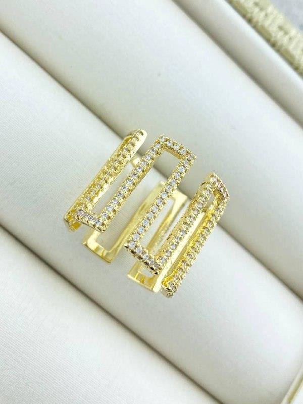 ANEL FILETES CRISTAL RETÂNGULO