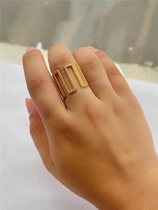 ANEL FILETES CRISTAL RETÂNGULO