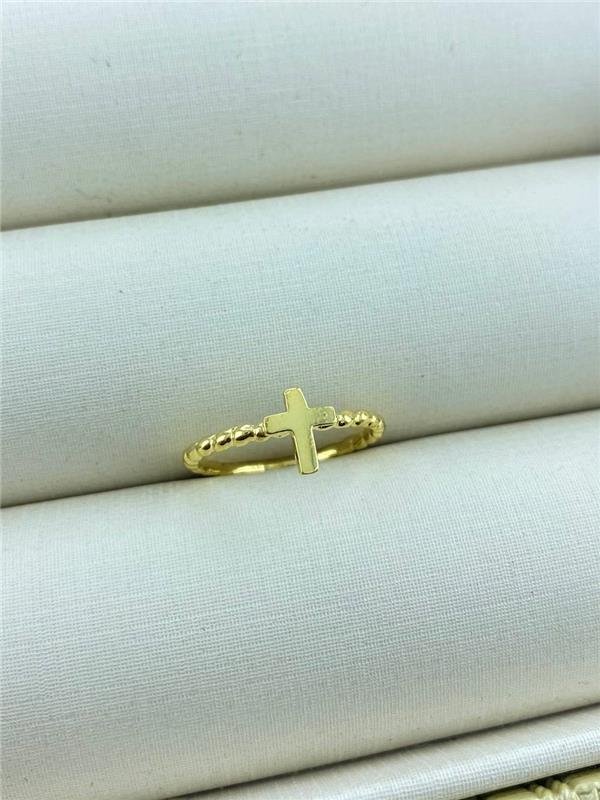 ANEL ARO COM BOLINHA E CRUZ