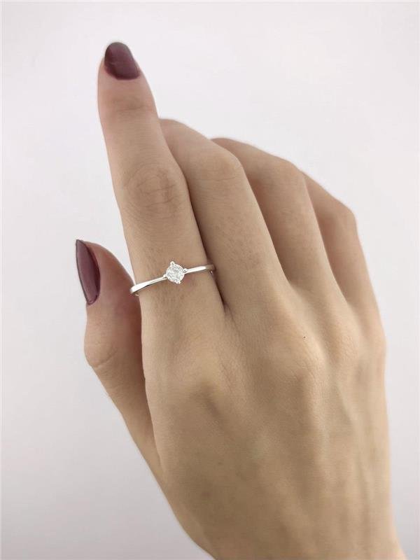 ANEL SOLITÁRIO ZIRCÔNIA 4MM