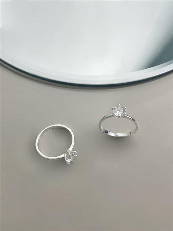 ANEL SOLITÁRIO ZIRCÔNIA 6MM