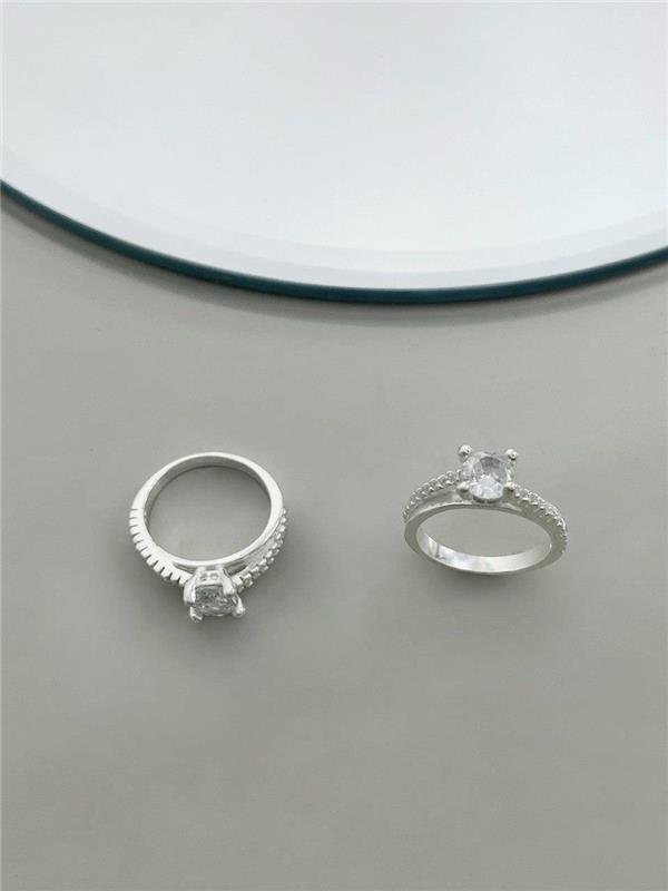 ANEL SOLITÁRIO C/FILETE ZIRCÔNIA