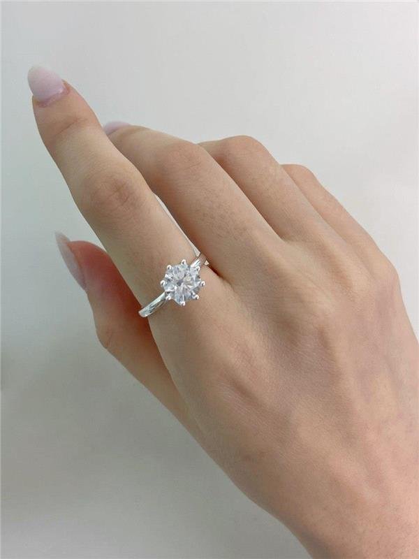 SOLITÁRIO GRIFO PÉTALA ZIRCÔNIA 9MM