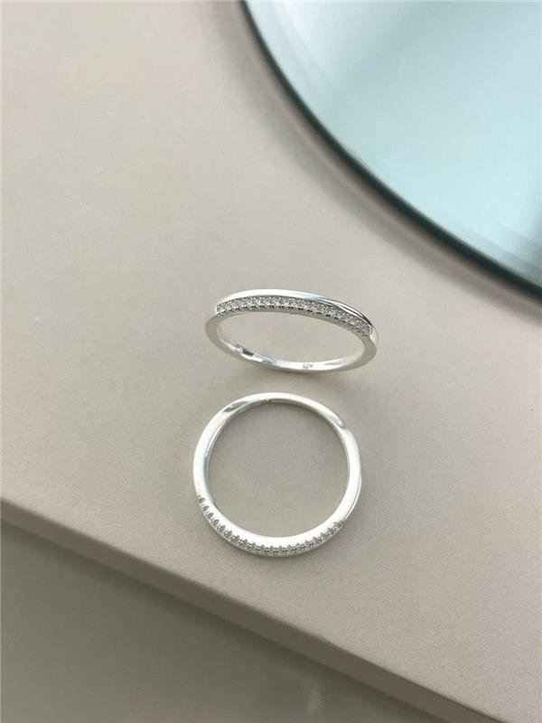 APARADOR DE ALIANÇA 2 FIOS LISO E ZIRCÔNIA