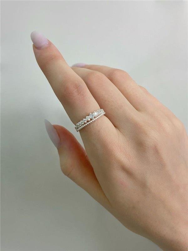 ANEL FIO LOSANGO ZIRCÔNIA