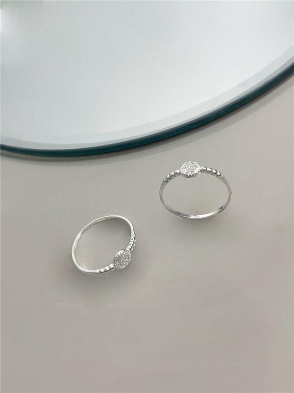 ANEL CÍRCULO C/DETALHE ZIRCÔNIA