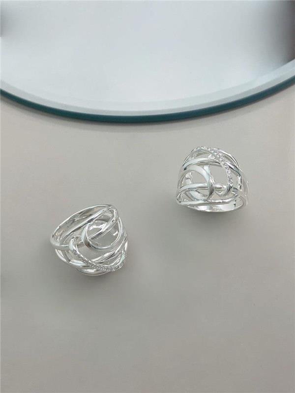 ANEL LARGO FIO ENTRELAÇADO