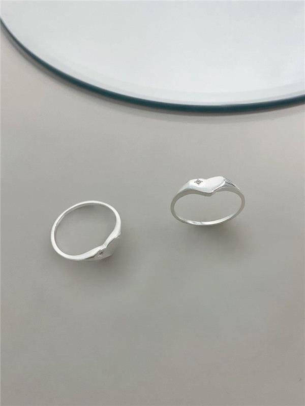 ANEL CORAÇÃO C/PONTO LUZ