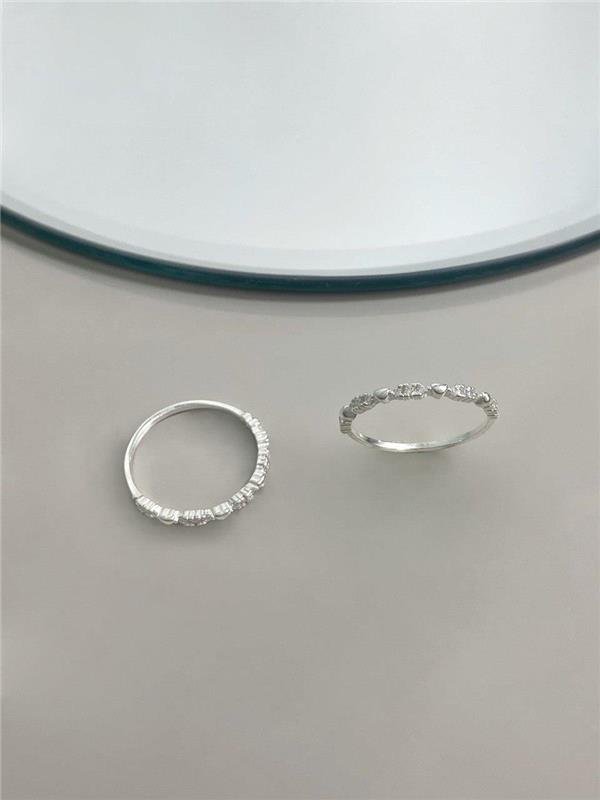 ANEL DETALHE CORAÇÃO E PONTO LUZ