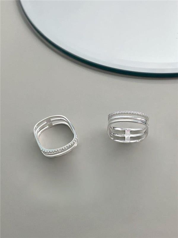 ANEL 3 FIOS LISO E ZIRCÔNIA