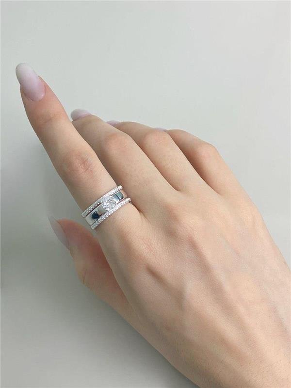 ANEL SOLITÁRIO C/FIO EM ZIRCÔNIA