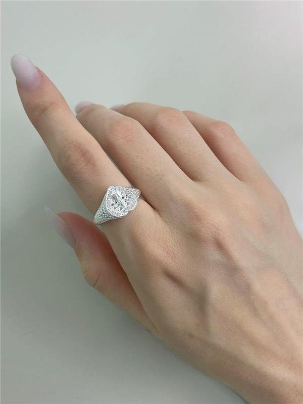 ANEL CORAÇÃO NS APARECIDA C/ZIRCÔNA