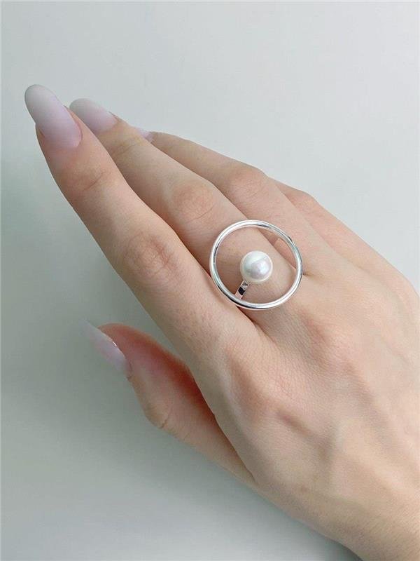 ANEL CÍRCULO C/PÉROLA SHELL