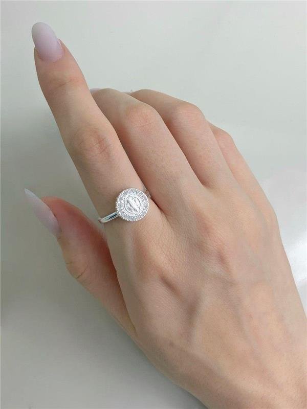 ANEL MEDALHA SÃO BENTO C/ZIRCÔNIA