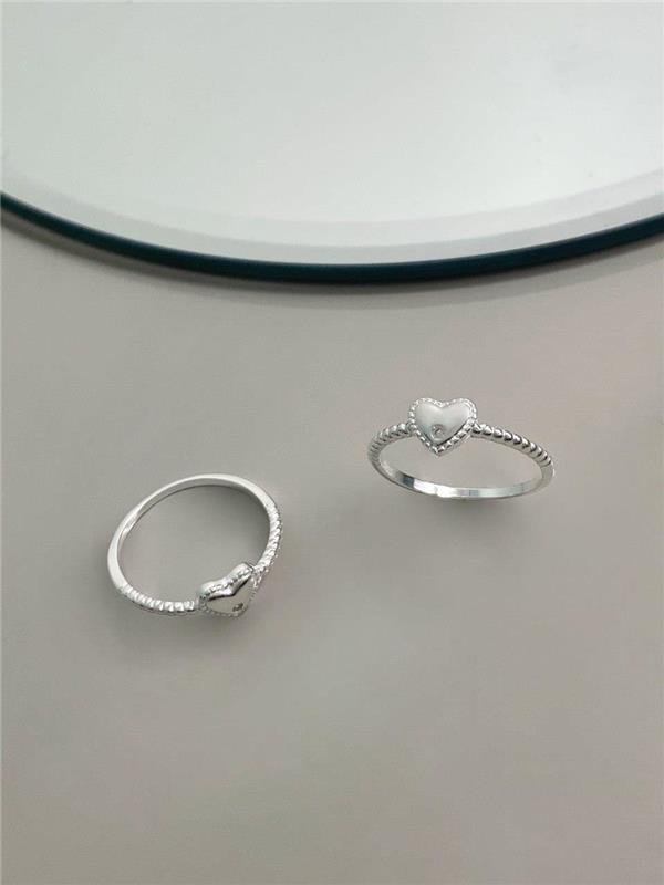 ANEL CORAÇÃO COM PONTO LUZ