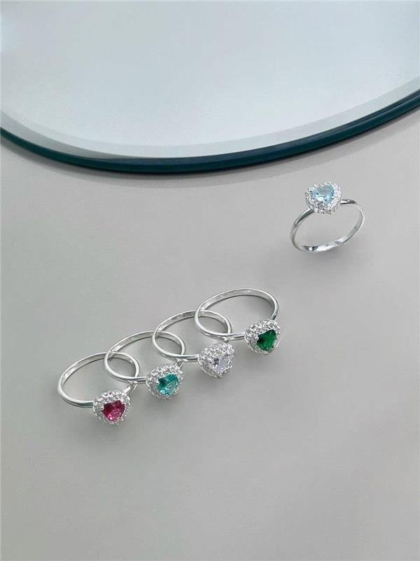 ANEL CORAÇÃO C/PONTO LUZ