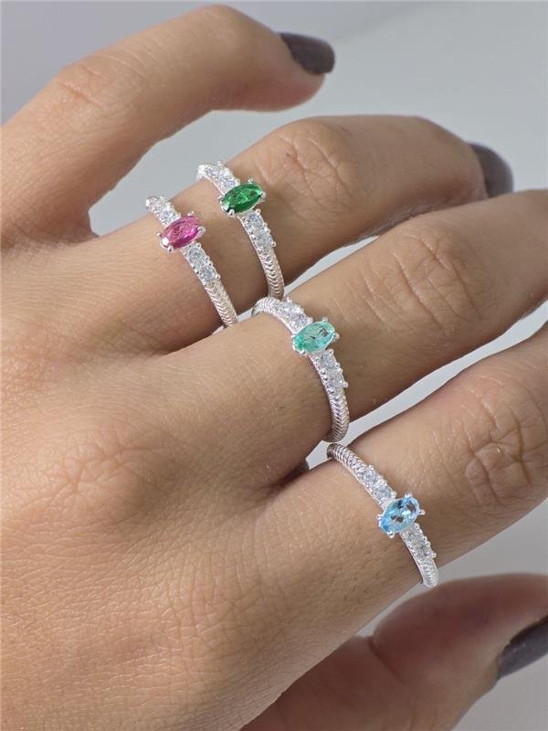 ANEL PONTO LUZ OVAL C/DETALHE RENDA ITALIANA