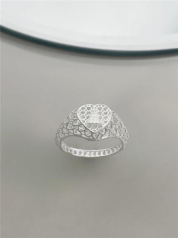 ANEL CORAÇÃO NS APARECIDA RENDA ITALIANA