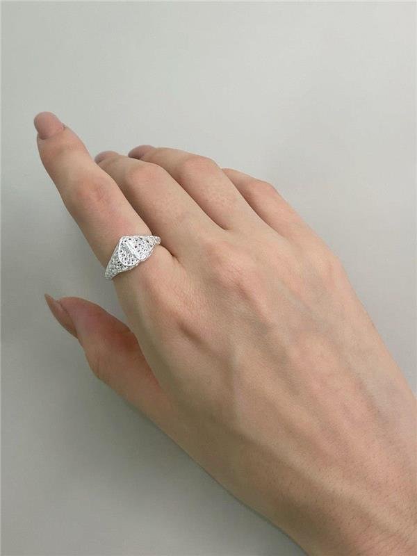 ANEL CORAÇÃO NS APARECIDA RENDA ITALIANA