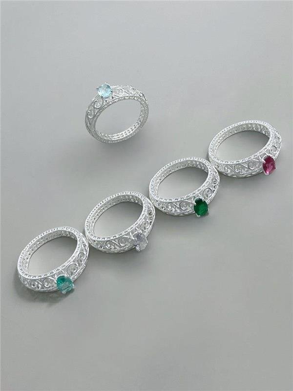 ANEL SOLITÁRIO OVAL RENDA ITALIANA