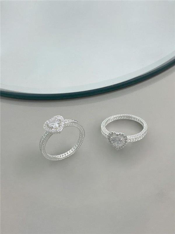 ANEL CORAÇÃO SOLITÁRIO RENDA ITALIANA