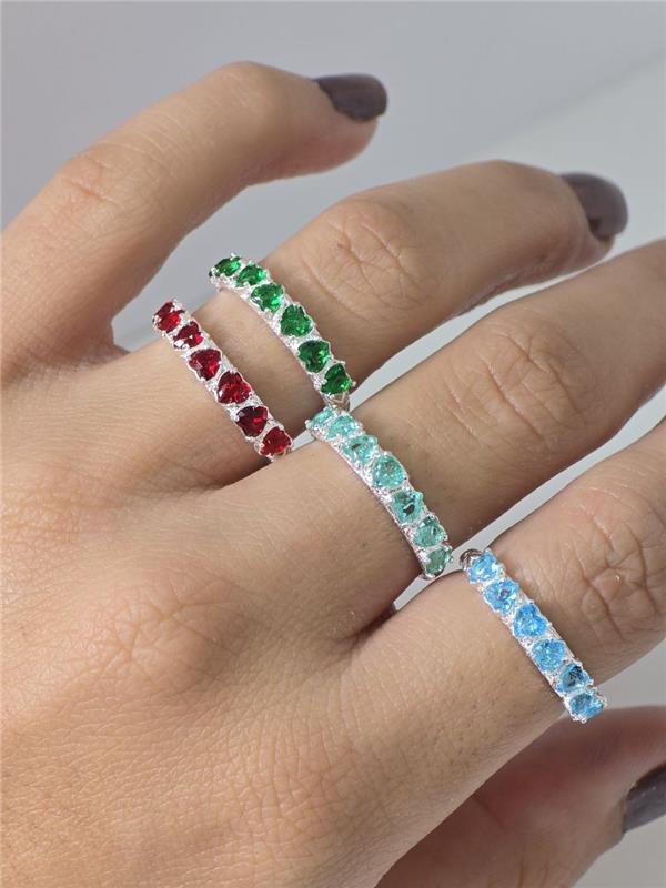 ANEL MINI CORAÇÃO RENDA ITALIANA