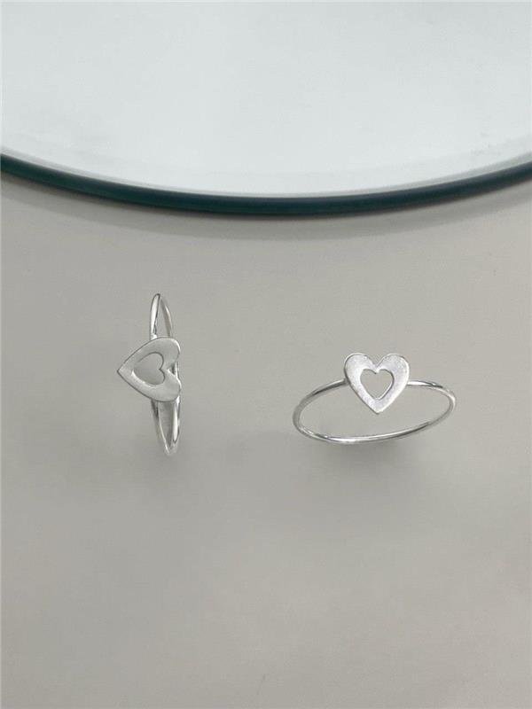 ANEL MINI CORAÇÃO VAZADO