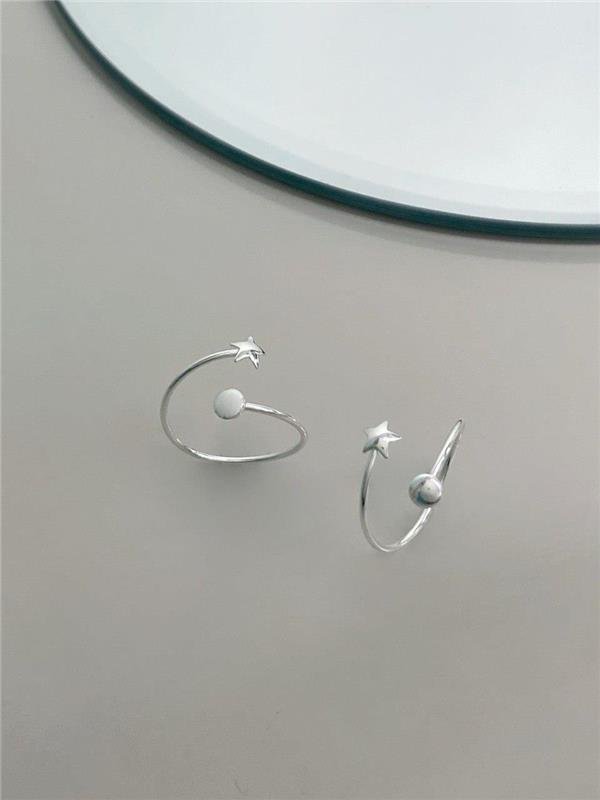 ANEL FIO ESTRELA E CÍRCULO ABERTO