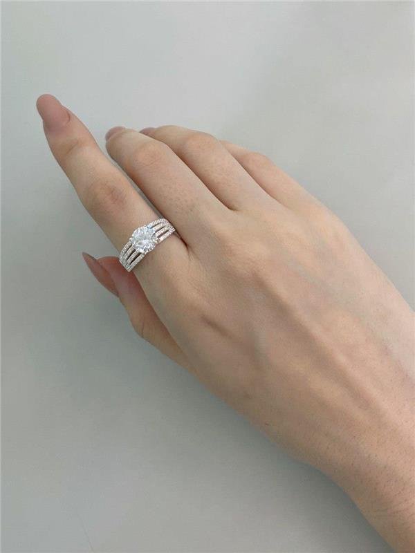 SOLITÁRIO LARGO C/DETALHE EM FIOS