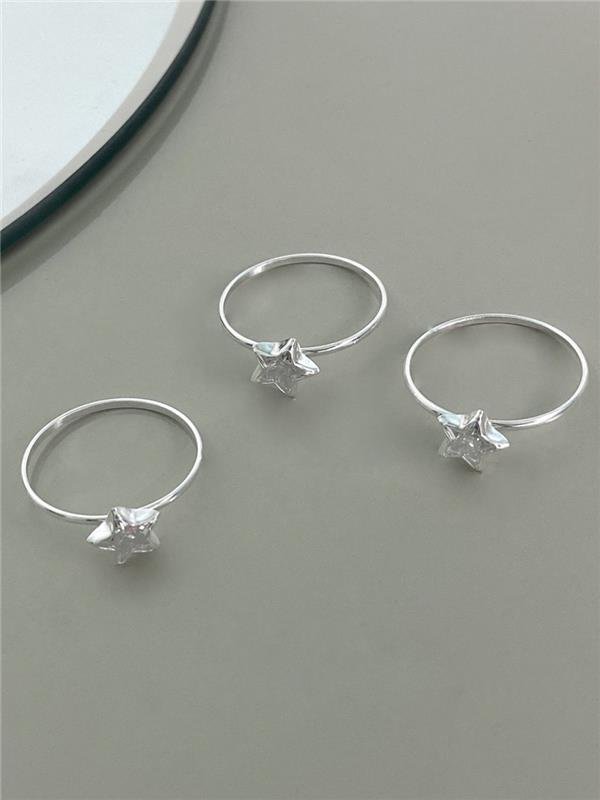 ANEL SOLITÁRIO ESTRELA PONTO LUZ