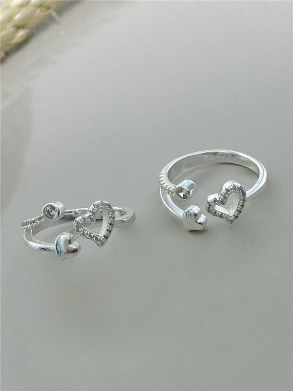 ANEL ABERTO CORAÇÃO E PONTO LUZ