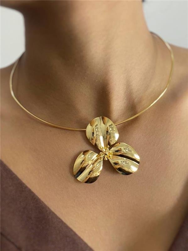 ARO RÍGIDO C/PINGENTE FLOR