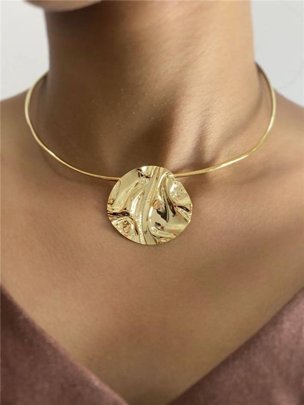 ARO RÍGIDO C/PINGENTE REDONDO ORGÂNICO