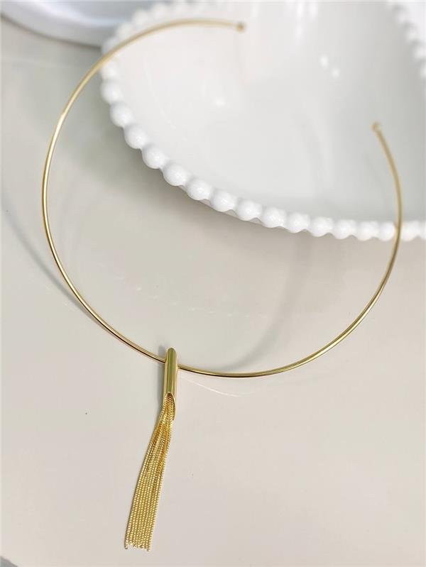 ARO RÍGIDO C/PINGENTE TUBO/FRANJA