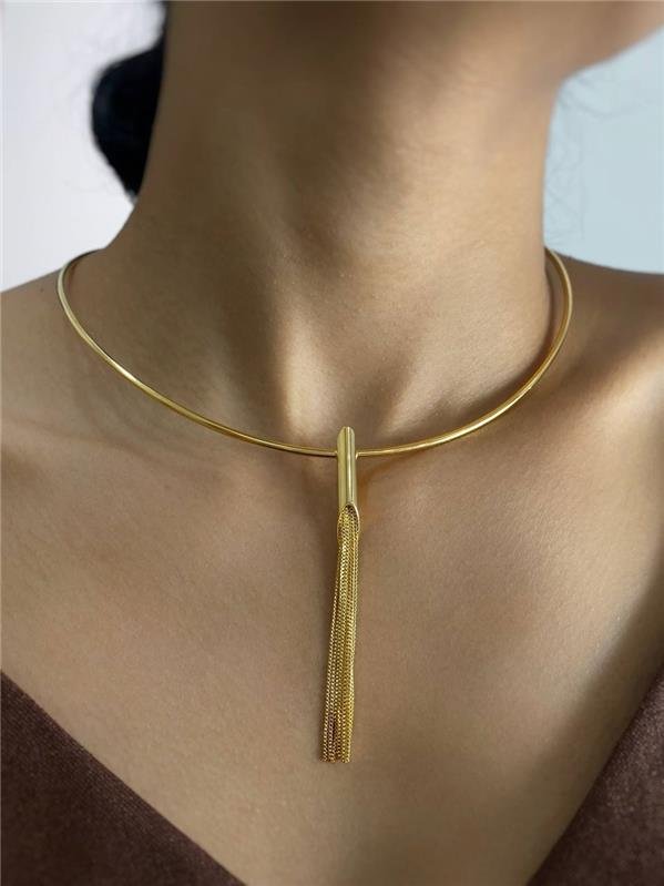 ARO RÍGIDO C/PINGENTE TUBO/FRANJA