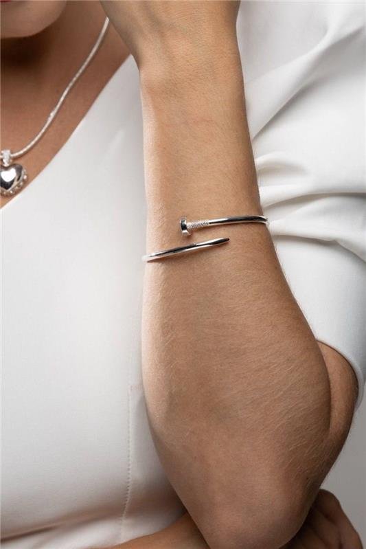 BRACELETE PREGO ARTICULADO C/ZIRCÔNIA