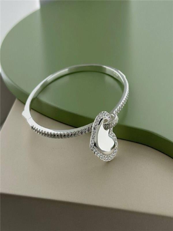 BRACELETE PING CORAÇÃO C/ZIRCÔNIA