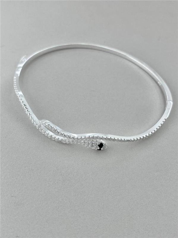 BRACELETE SERPENTE FIO ZIRCÔNIA