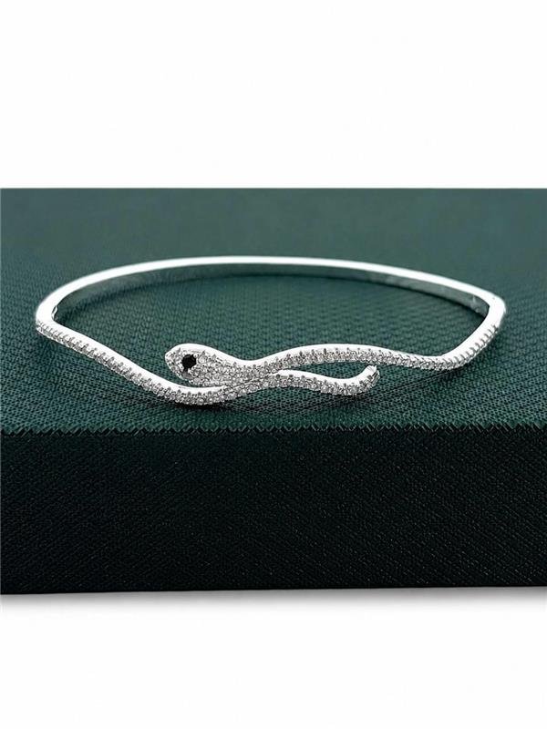 BRACELETE SERPENTE FIO ZIRCÔNIA