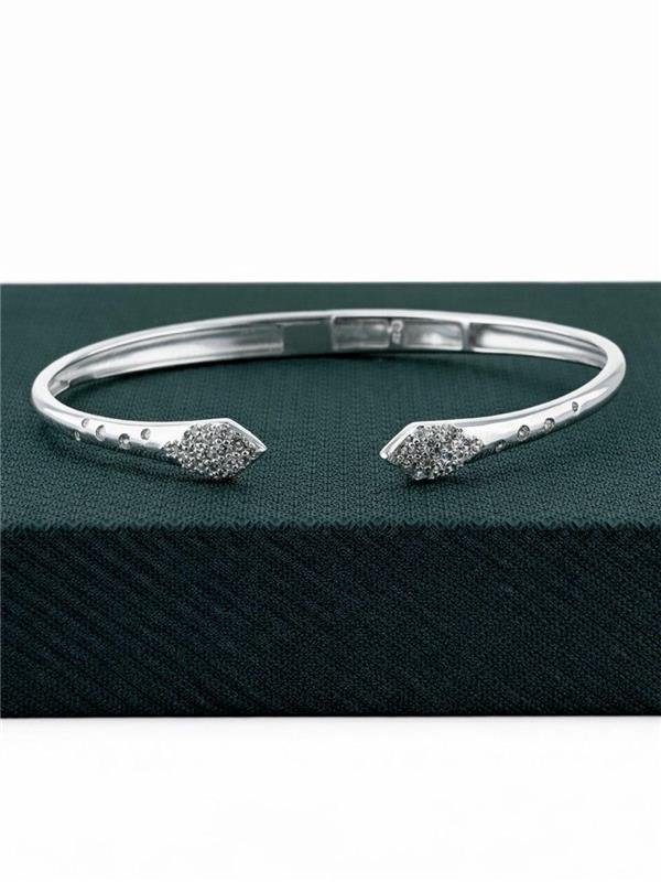 BRACELETE ESTILO SERPENTE ARTICULADO C/ZIRCÔNIA